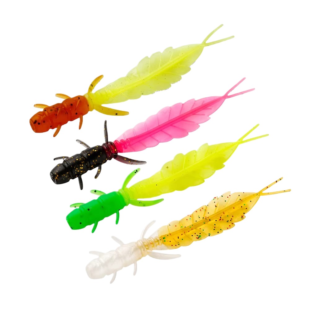 SL098 Factory Wholesale Soft Lure 5cm 7.5cm Swim Bait Fishing Lures Durable PVC Bass Sea Bass Salmon Lake Needle Tail Design – Worms & Grubs – view 2