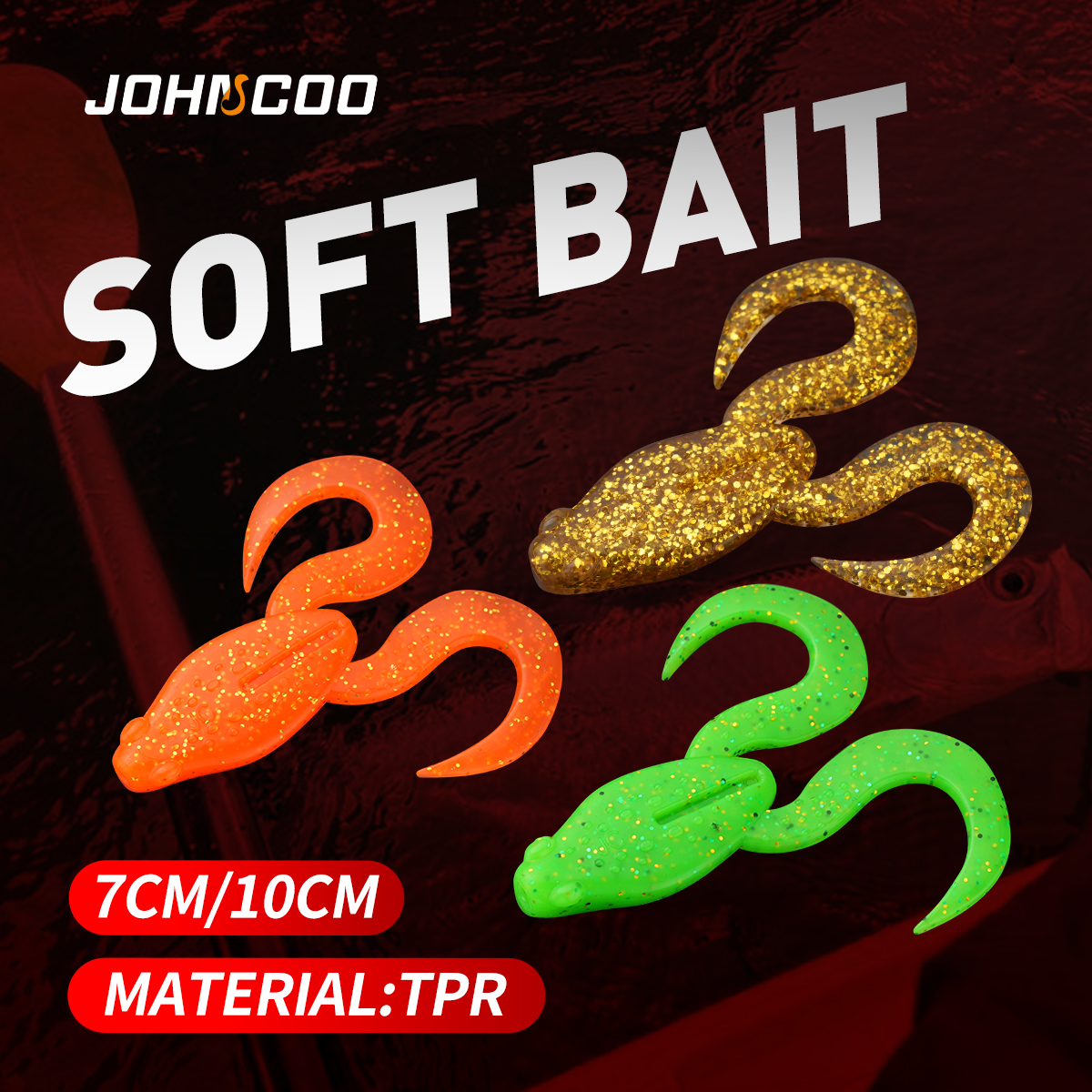 TPR Soft Bait 7cm 4pcs/10cm 3pcs 8.5g/15.3g Floating Freshwater Frog Lure 4pcs/10pcs Ocean Boat Fishing Artificial Soft Bait – Worms & Grubs – view 2