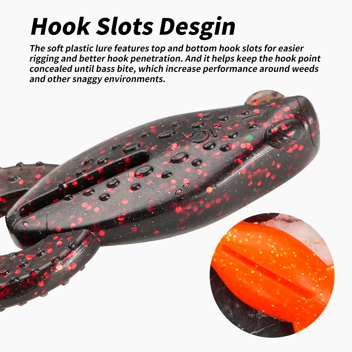 TPR Soft Bait 7cm 4pcs/10cm 3pcs 8.5g/15.3g Floating Freshwater Frog Lure 4pcs/10pcs Ocean Boat Fishing Artificial Soft Bait – Worms & Grubs – view 4