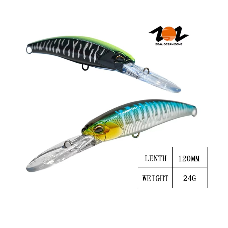 ZOZ New Design 12cm 24g Floating Minnow Fishing Lure Hard Bait Printed ABS Material for Mackerel and Bass – Minnow – view 1