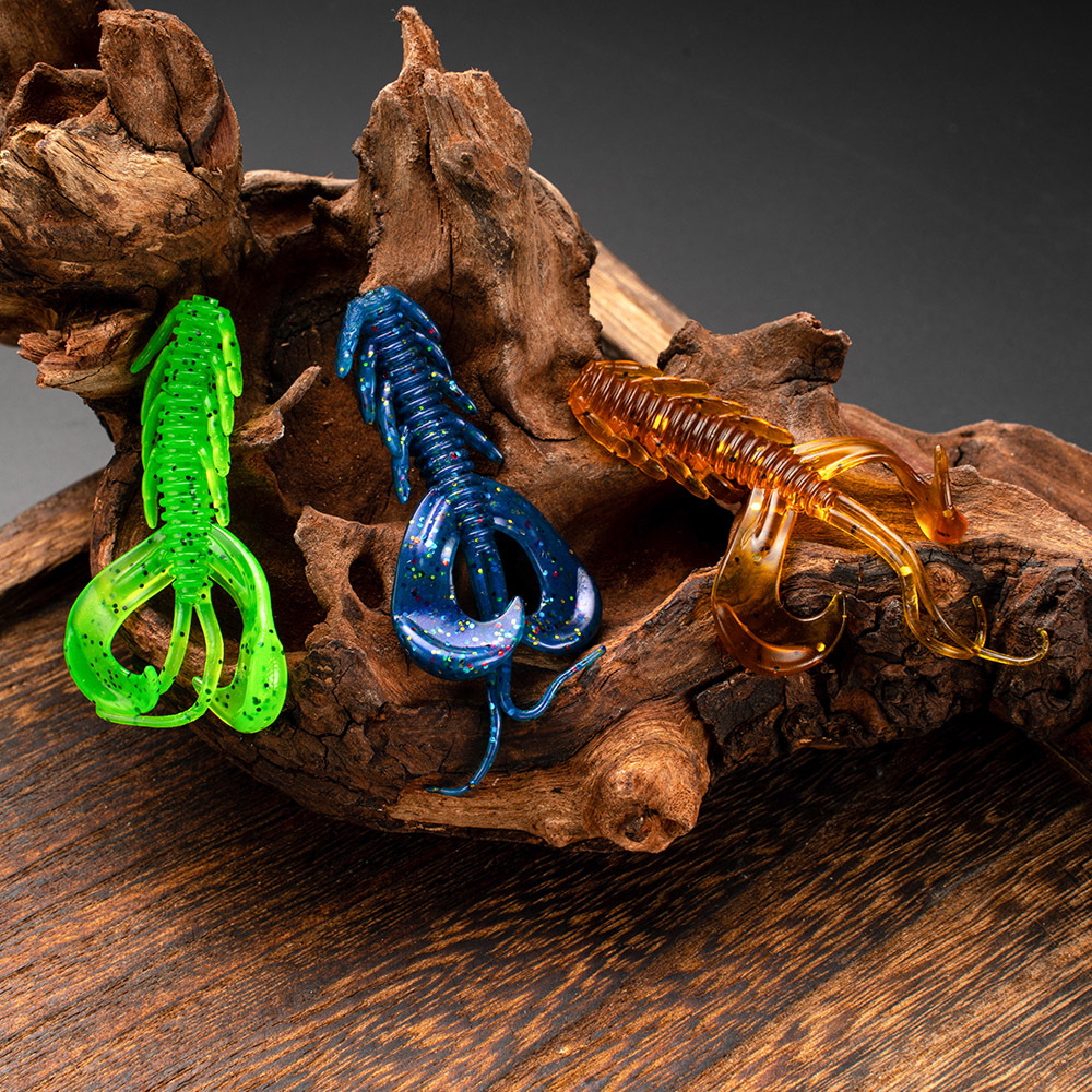 New Design 5cm/1.9g Shrimp Soft Bait Fishing Lure TPR Floating Salted Active Crayfish for Texas Rigs Jig Ned Split Drop Shot – Worms & Grubs – view 4