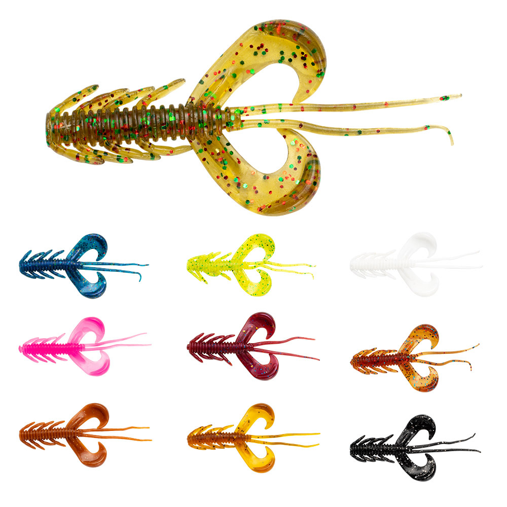 New Design 5cm/1.9g Shrimp Soft Bait Fishing Lure TPR Floating Salted Active Crayfish for Texas Rigs Jig Ned Split Drop Shot – Worms & Grubs – view 5