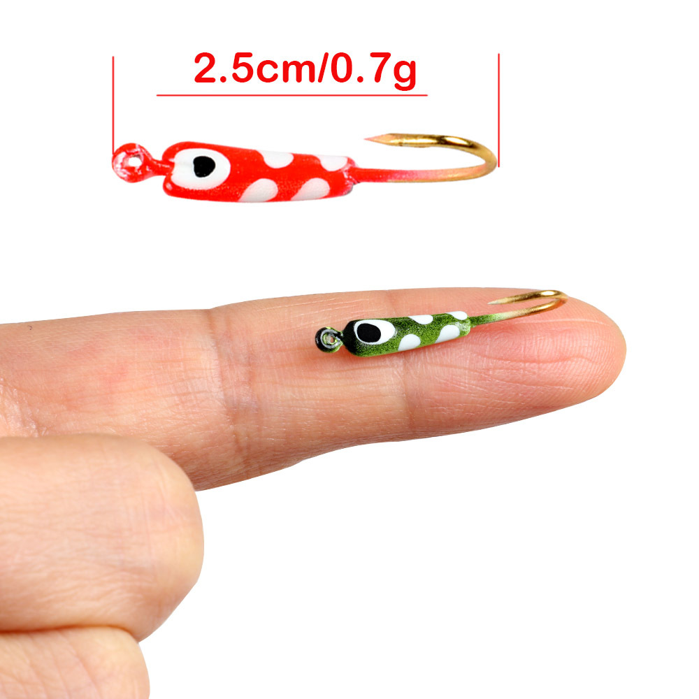 WEIHE 25mm/0.7g Luminous Ice Fishing Hook Mini Lead Fish Hook Root Fishing Hook – Fishhook – view 2