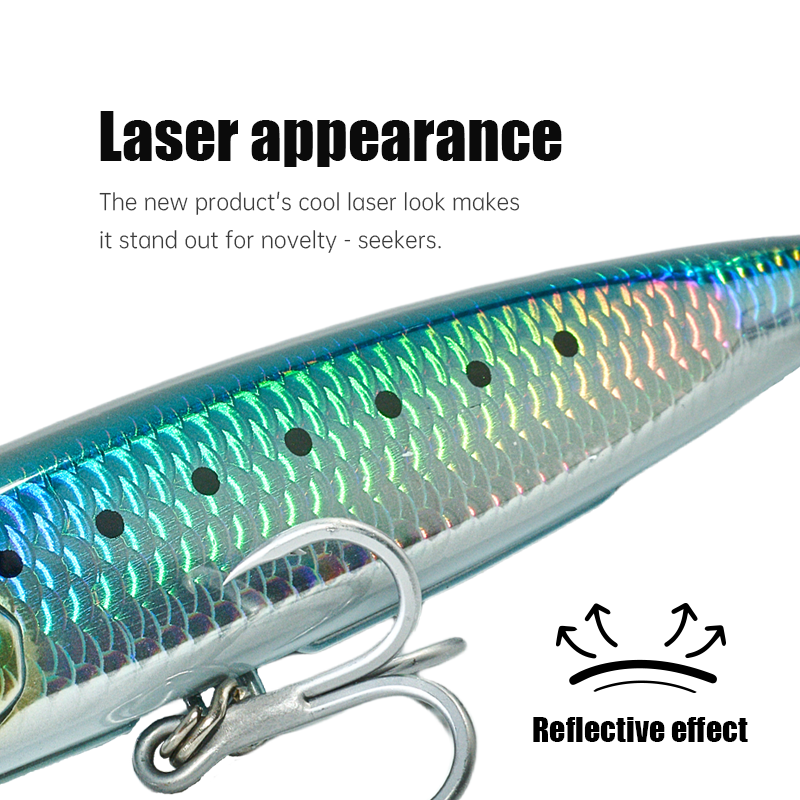 ZOZ New Design 160mm 47g Freshwater and Saltwater Fishing Lures Printed ABS Artificial Hard Bait Floating Bait Lure Popper – Popper – view 5