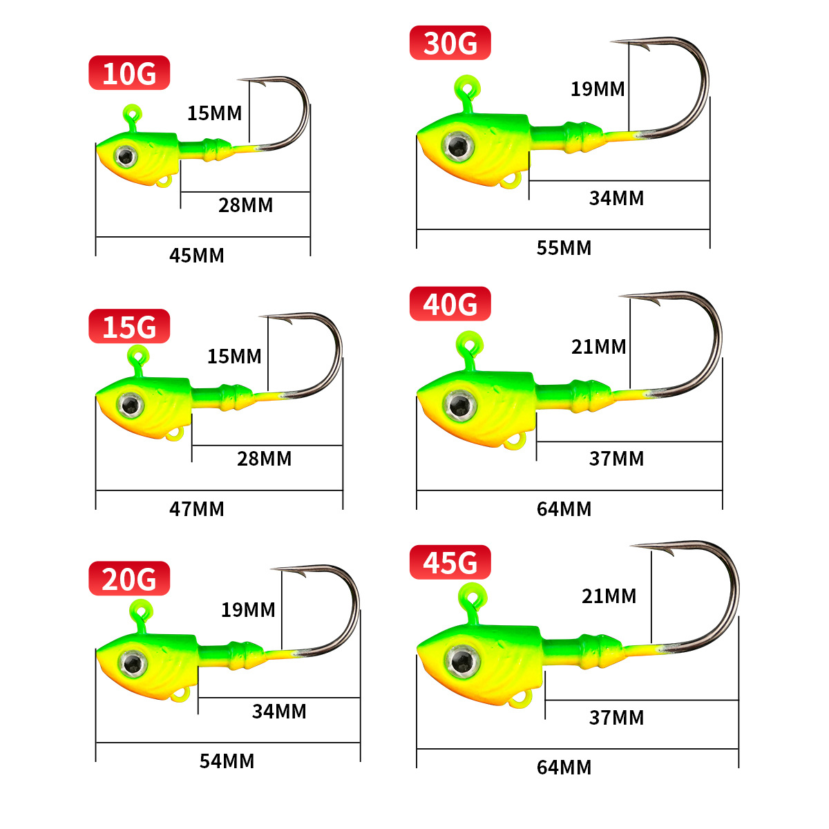 Black Minnow Jig Head Hooks Fishing Lure Soft Bait Hook Bass Fishing Shad Bucktail Jig Seabass Bait for Zand – Fishhook – view 2