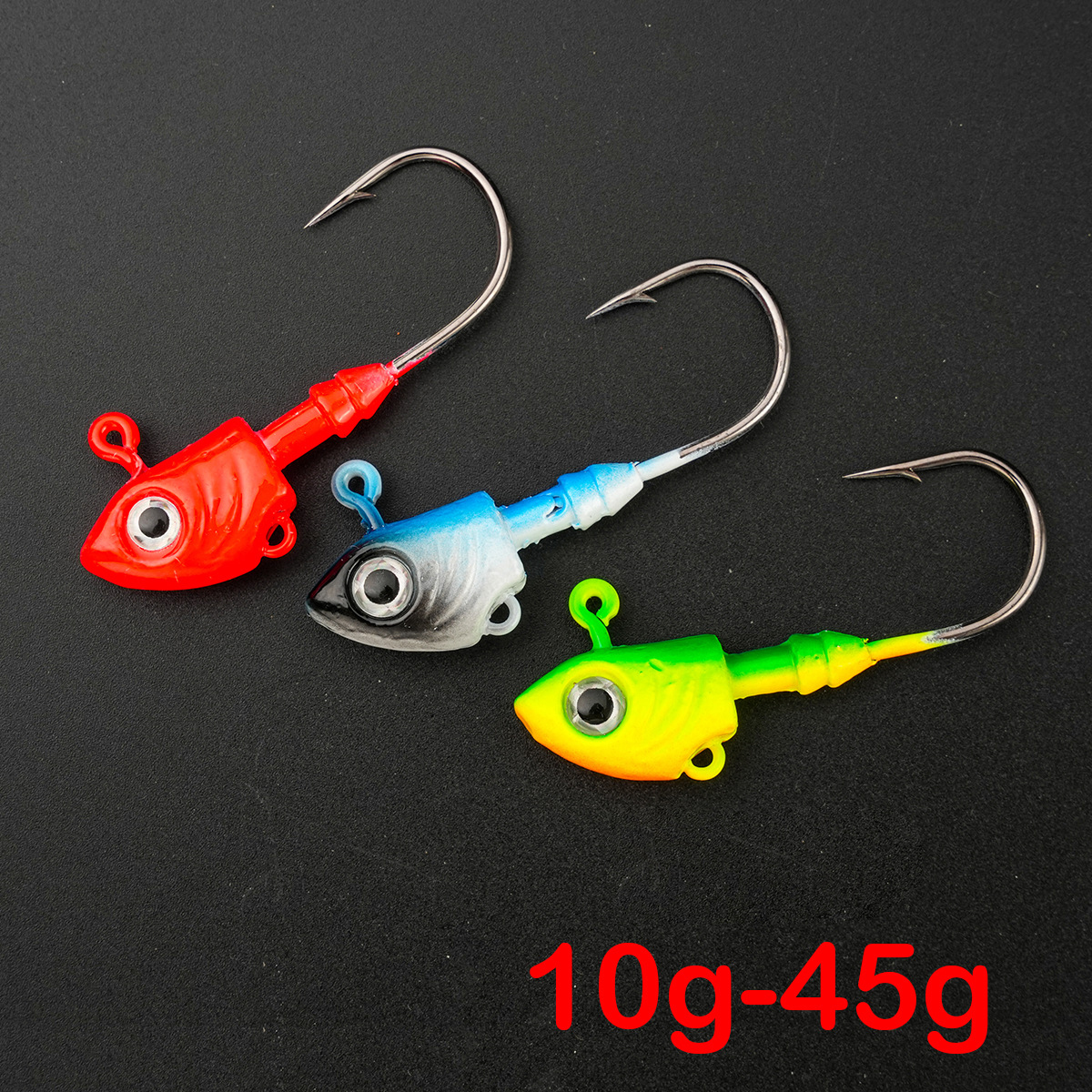 Black Minnow Jig Head Hooks Fishing Lure Soft Bait Hook Bass Fishing Shad Bucktail Jig Seabass Bait for Zand – Fishhook – view 5