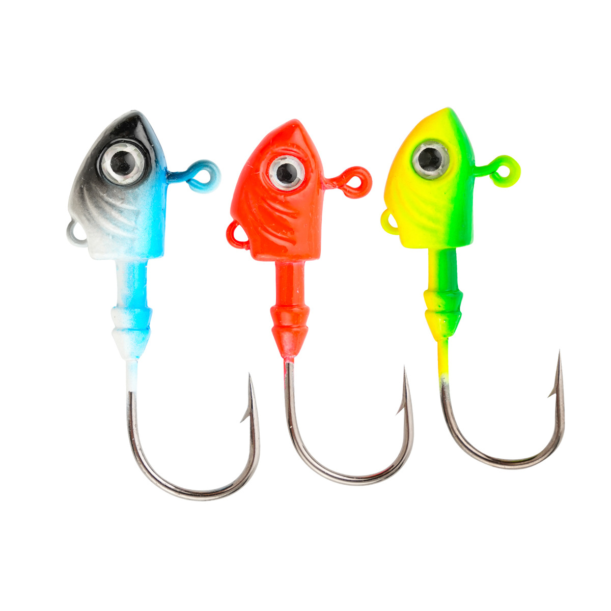 Black Minnow Jig Head Hooks Fishing Lure Soft Bait Hook Bass Fishing Shad Bucktail Jig Seabass Bait for Zand – Fishhook – view 1