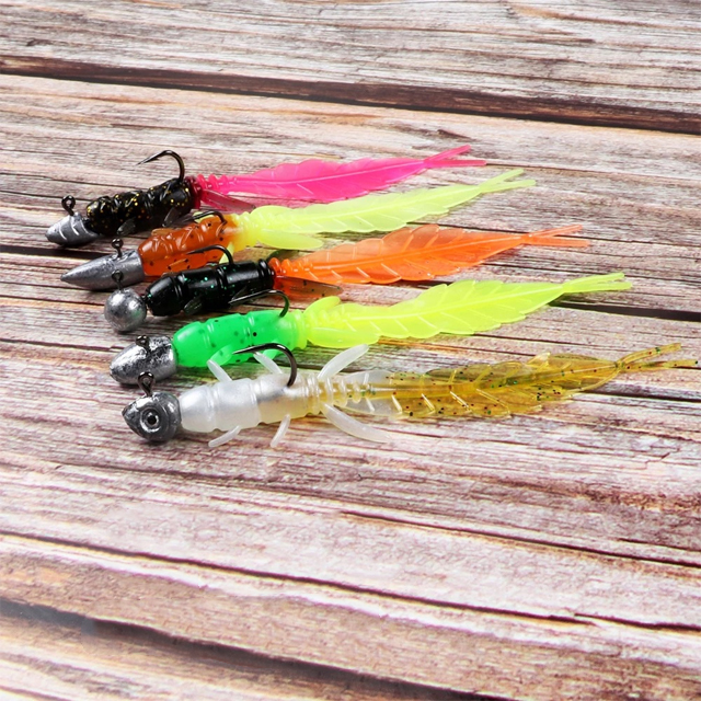75mm/1.32g Mini Straight Tail Carp Lake Bait Lure Root Fishing Soft Bait Front Back Color Attractive Salmon Sea Bass Zander – Worms & Grubs – view 4