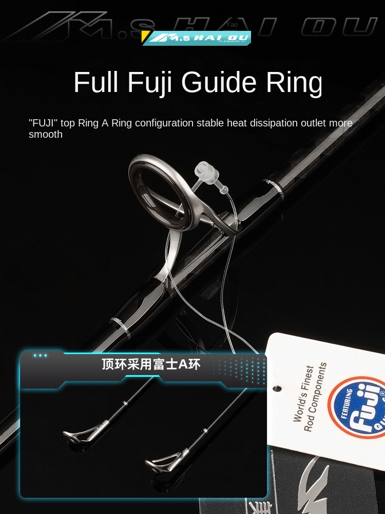 CHEERY Fuji Iron Plate Slow Swing Offshore Boat Fishing Rod Fuji Guide Ring Carbon Solid Rod 1.83m/1.91m 1.5Section Hard Fishing – Fishing Rod – view 3