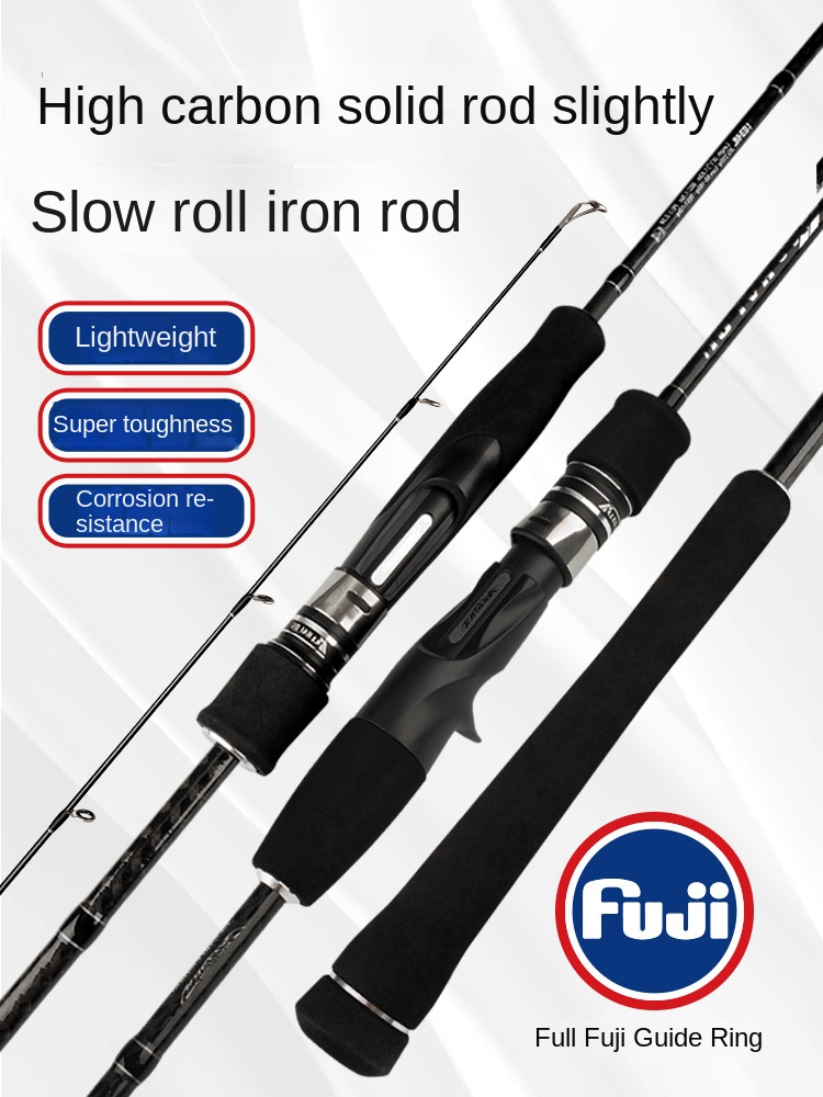 CHEERY Fuji Iron Plate Slow Swing Offshore Boat Fishing Rod Fuji Guide Ring Carbon Solid Rod 1.83m/1.91m 1.5Section Hard Fishing – Fishing Rod – view 2