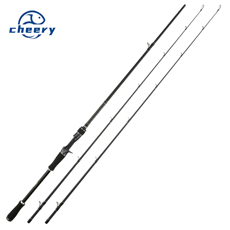CHEERY Super Hard Straight Handle Carbon Lure Rod for River Fishing 1.83m-2.4m Sizes Light Thunder Black Factory Wholesale – Fishing Rod – view 1