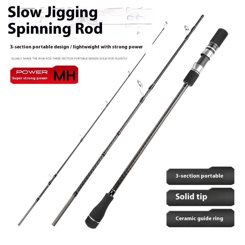 Cheery Three-Section Portable Plate Fishing Rod for Offshore Boat Multi-Section Rod for Swordfish Mackerel Factory – Fishing Rod – view 3