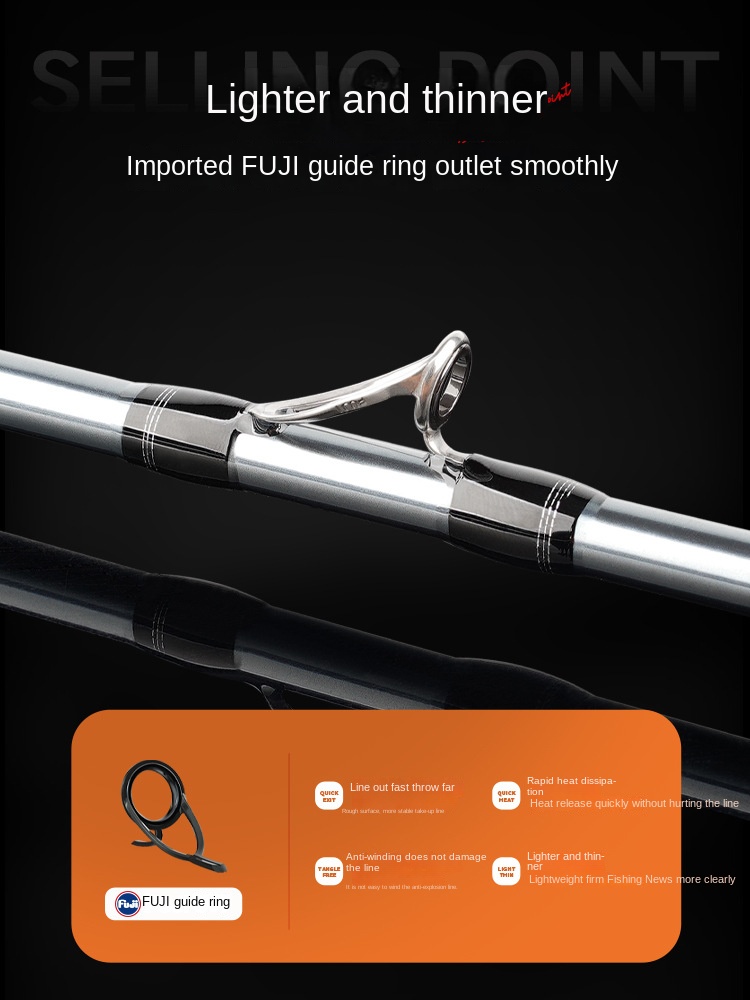 NEW Meisha Carbon Sea Raft Rod Offshore Boat Fishing Micro Lead Soft Tail 1.68m-1.98m 2-Piece Crucian Carp Eight Claw Fish – Fishing Rod – view 2