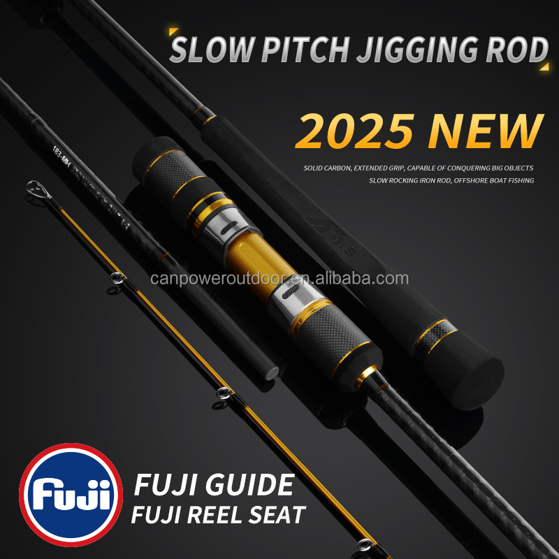Cheery NEW Jigging Rod Fuji Accessories 30T Carbon Fiber Material Slow Jigging Rod for Deep Sea Fishing – Fishing Rod – view 2