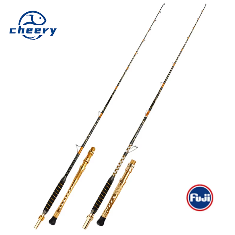 CHEERY1.68m 1.8m 1.98m 2.1m 2.4m 2.7m 2 Sections Metal Handle Fuji Guide Rings Power Super Hard Mackerel Boat Strong Fishing Rod – Fishing Rod – view 1