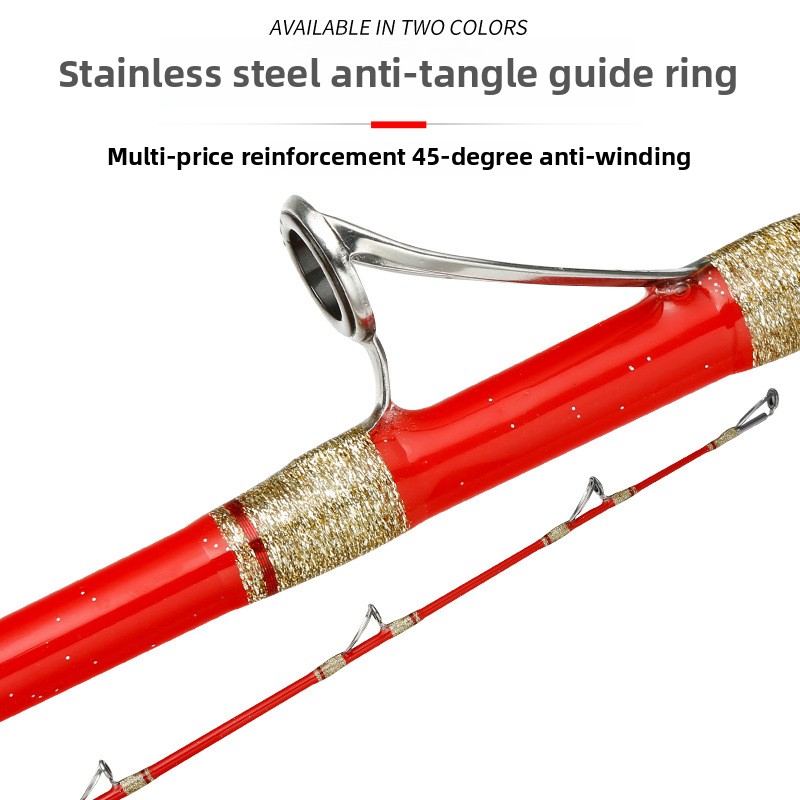Wholesale Super Hard 150# Handmade Sea Fishing Rod Bottom Rod Cod Rod Weihai Fishing Gear Deep Sea Tuna GT Marlin Fishing – Fishing Rod – view 2