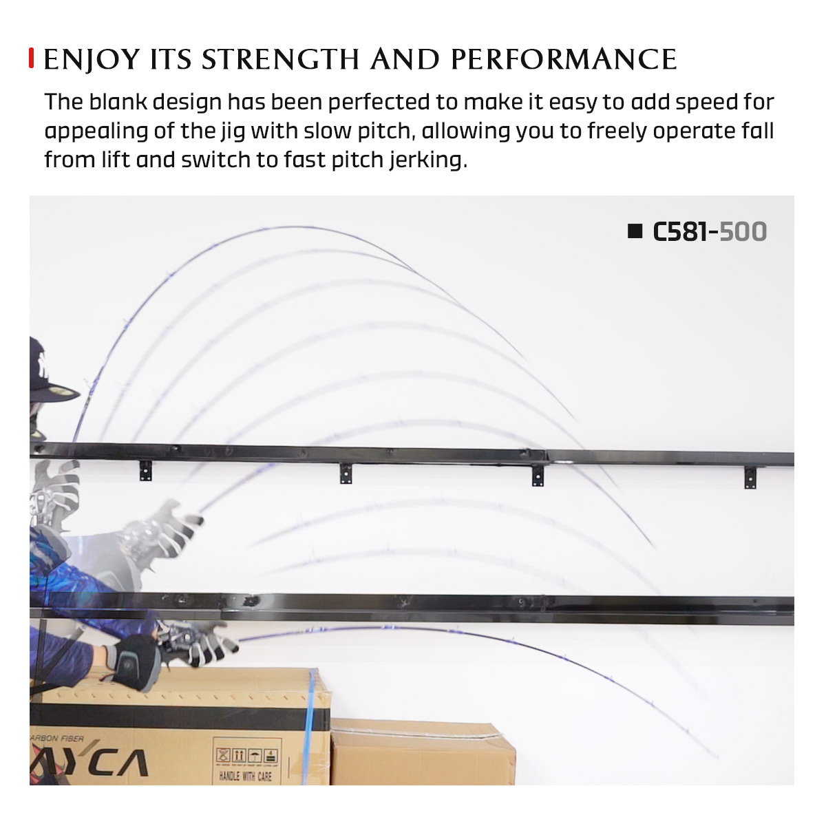 CHEERY Slow Jigging Rods NOEBY Voyager Slow Pitch Jigging 1 Piece Spinning Rod S581-500 Max Drag 25KG Slow Jigging Rods – Fishing Rod – view 5