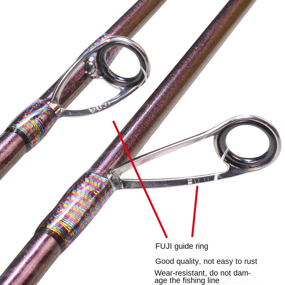 Cheery New Fuji Guide Ring Full Carbon Ultra Light 100g 2-Piece Luya Rod for River/Stream Fishing Weihai Factory – Fishing Rod – view 5