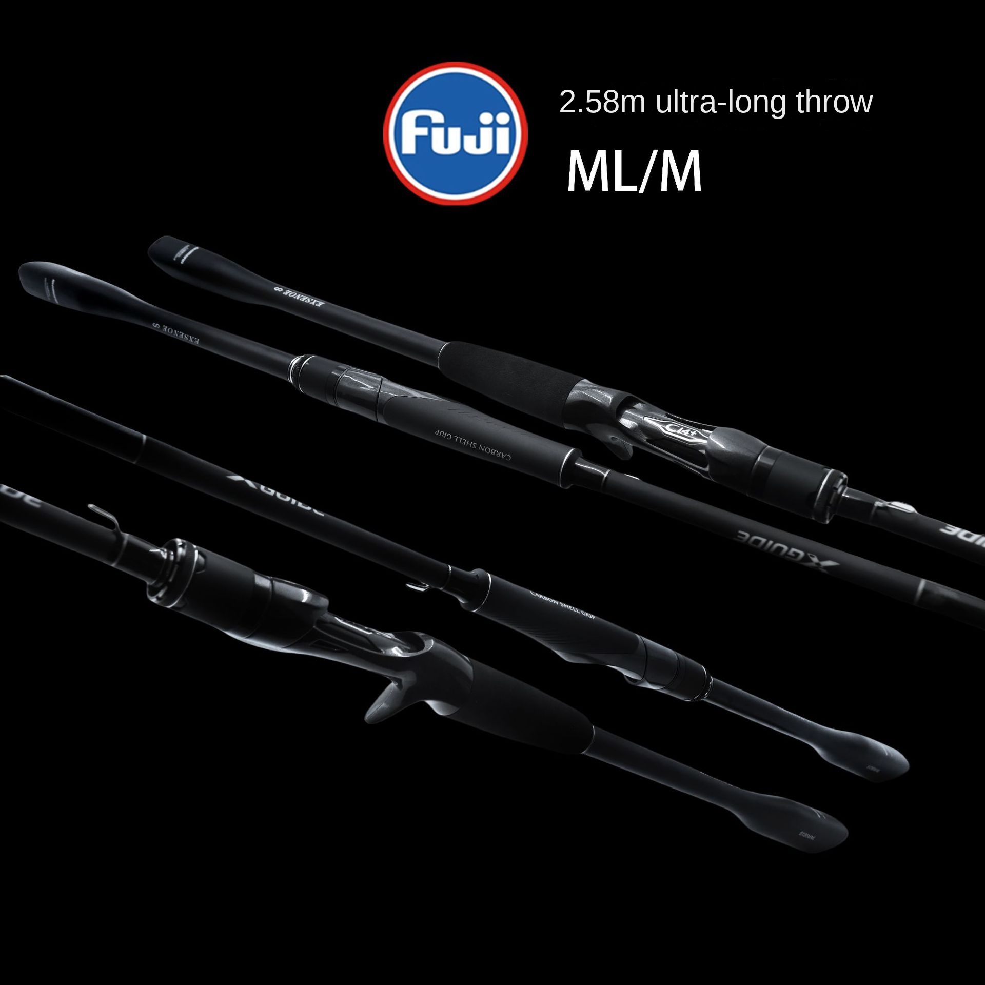 Cheery New 2.58m Carbon Long-Distance Luya Rod 2-Piece Hard Action Spot Road Sub-Rod for River & Sea Fishing – Fishing Rod – view 2