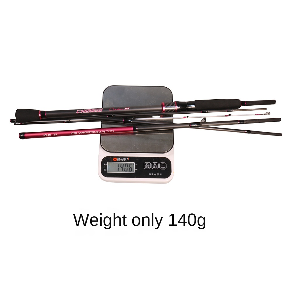 Cheery New Rod Carbon Fiber Fishing Rod Ultra-Fast Straight Handle Travel Rod 2-Piece 150g Lightweight Super Hard Tone Spot – Fishing Rod – view 2