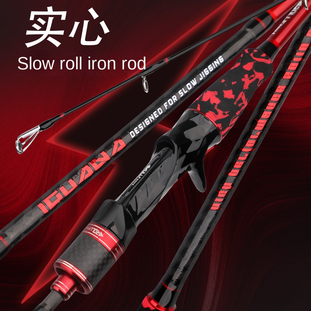 Cheery New Solid Slow Roll Carbon Luya Rod Offshore Sea Fishing Boat Fishing Rod 2-Piece Slow Jigging – Fishing Rod – view 3