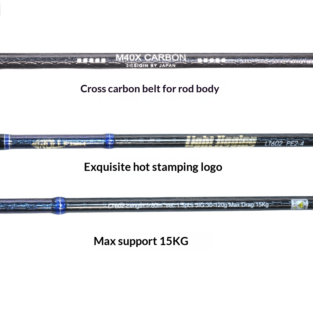 Cheery Full Fuji Carbon Sea Fishing Boat Rod Luya Rod Slow Shake/ Fast Pumping Action 1.8m-1.98m 2-Piece Hard 135cm Collapsed – Fishing Rod – view 3