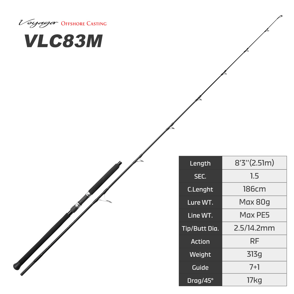 NOEBY Voyager Voyager Light Concept Offshore Casting Fishing Rod – Fishing Rod – view 4