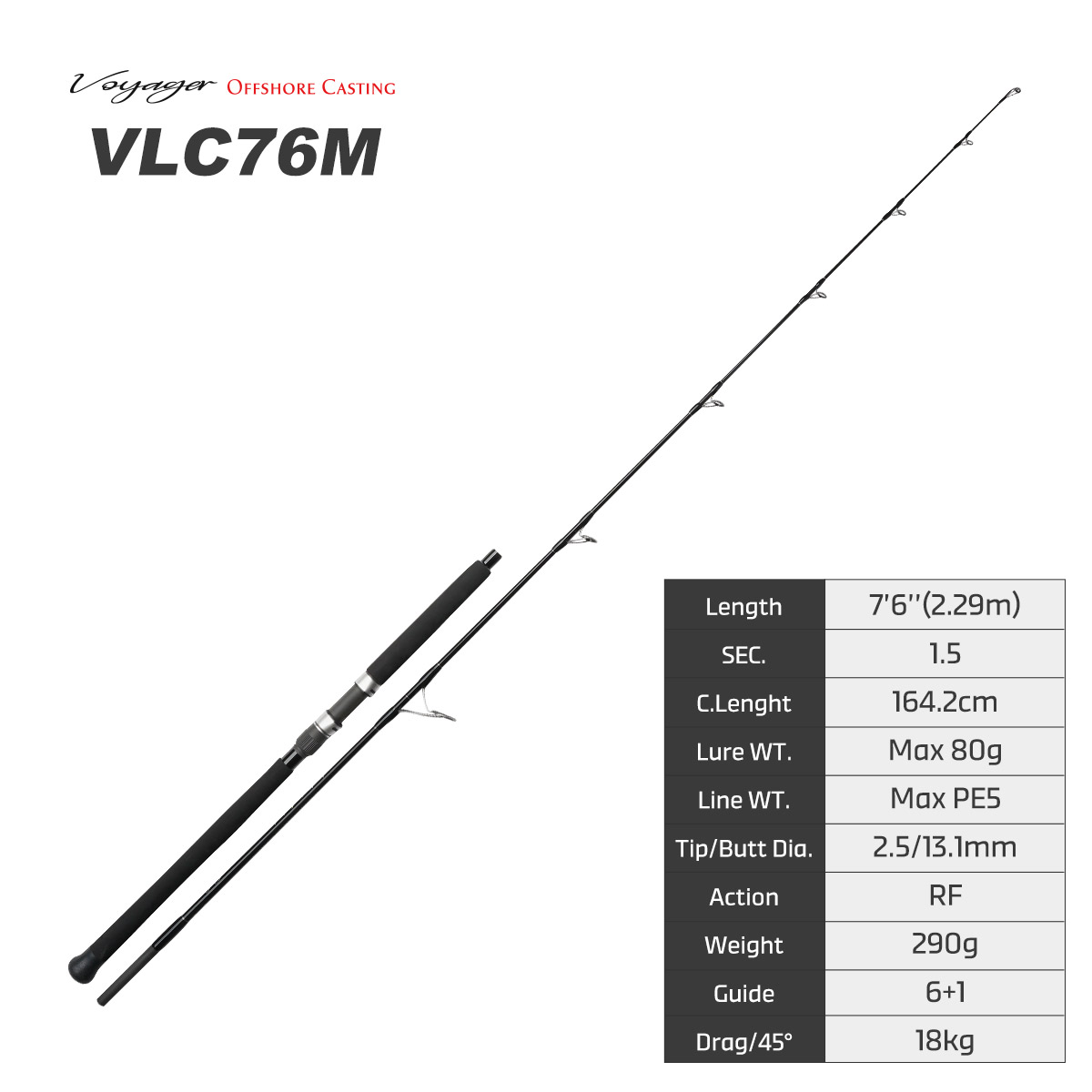 NOEBY Voyager Voyager Light Concept Offshore Casting Fishing Rod – Fishing Rod – view 3