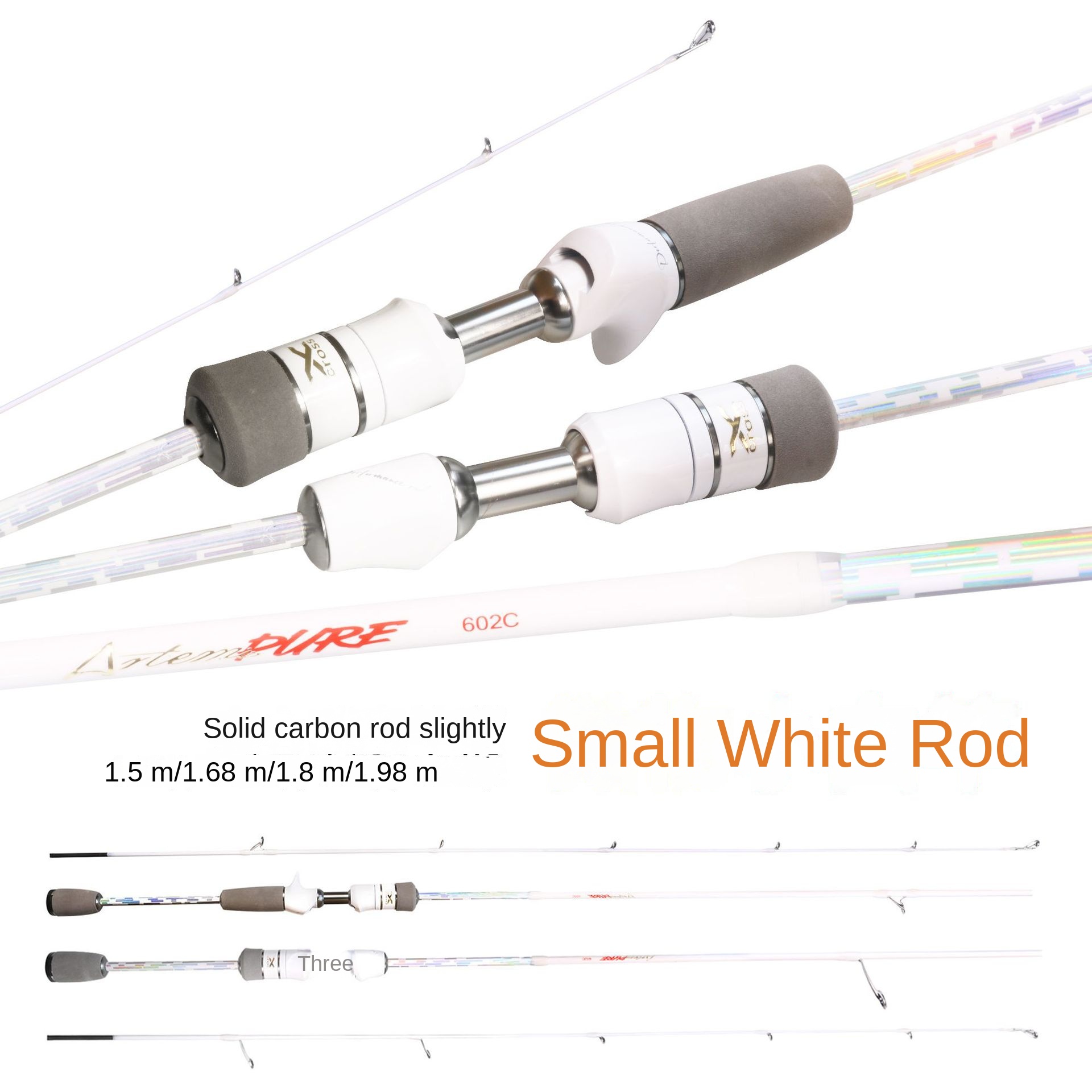 Cheery New Small White Solid Carbon Luya Horse Mouth Rod for Luya ARTEMISPURE Stream Fishing Rod 85g-100g 1.5m-1.98m – Fishing Rod – view 4