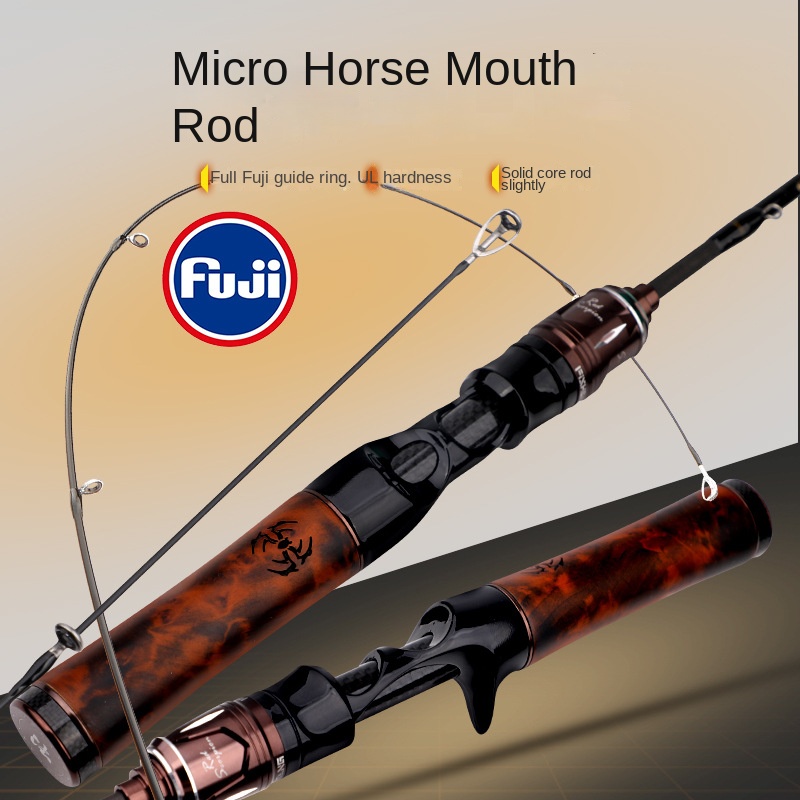 Cheery New Micro Rod Carbon Fuji Ultra Soft for Lu Ya Luya Rod Stream White Strip Cushion Weihai Spot 107g 1.38m-1.8m – Fishing Rod – view 2