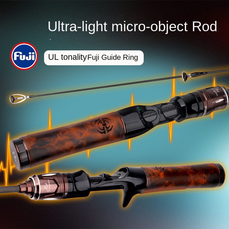 Cheery New Micro Rod Carbon Fuji Ultra Soft for Lu Ya Luya Rod Stream White Strip Cushion Weihai Spot 107g 1.38m-1.8m – Fishing Rod – view 3