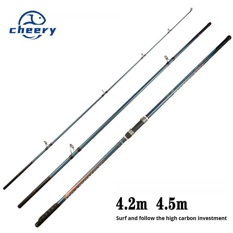 4.2m/4.5m 250G Long Casting Weight Three-Section Beach Anchor Surf Fishing Rod for Long-Distance Bottom Fishing for Sea Lake – Fishing Rod – view 1