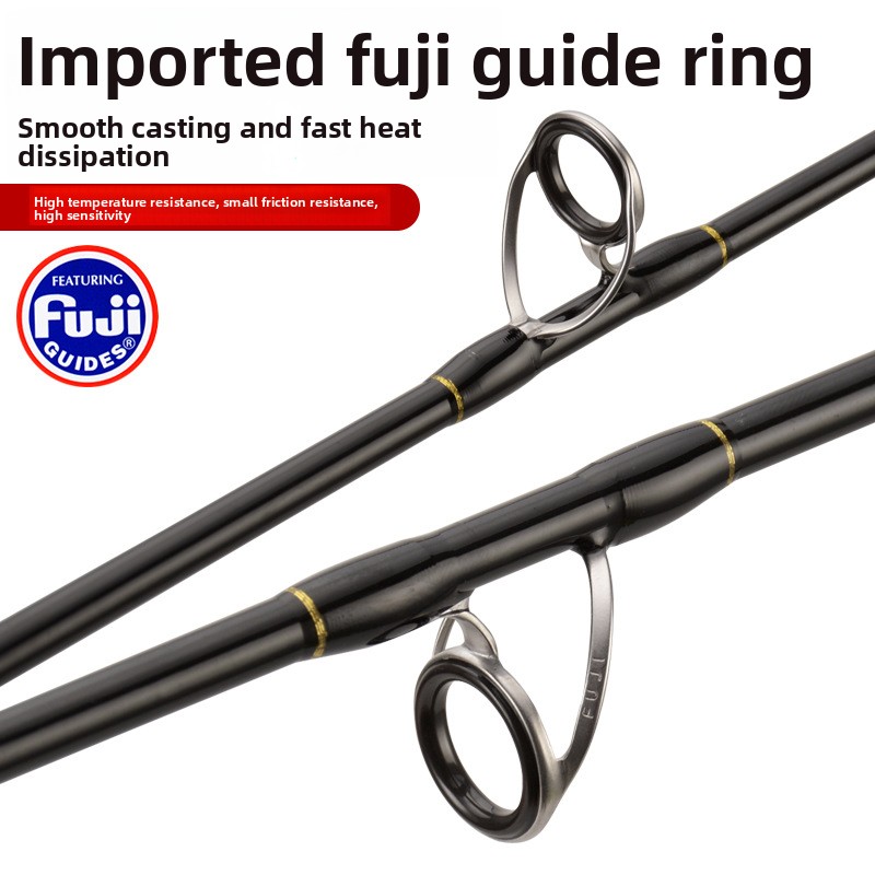 Solid Carbon Fiber Slow Jigging Sea Fishing Rod with Full Fuji Guide Ring for Bass Tuna Species Boat Fishing – Fishing Rod – view 4