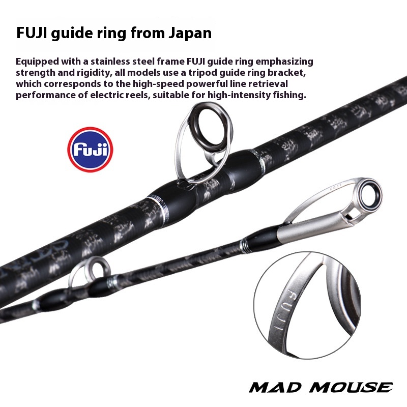 Mad Mouse New Japan 1.9m Saltwater Slow Pitch Jigging Fishing Rod Carbon Fiber Sea Fishing Boat Rod for Bass GT Tuna – Fishing Rod – view 3