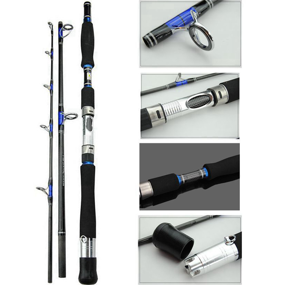 1.8m/1.95m/2.1m Big Game 3 Sections High Carbon Saltwater Fishing Rod Boat Rod Jigging Rod – Fishing Rod – view 5