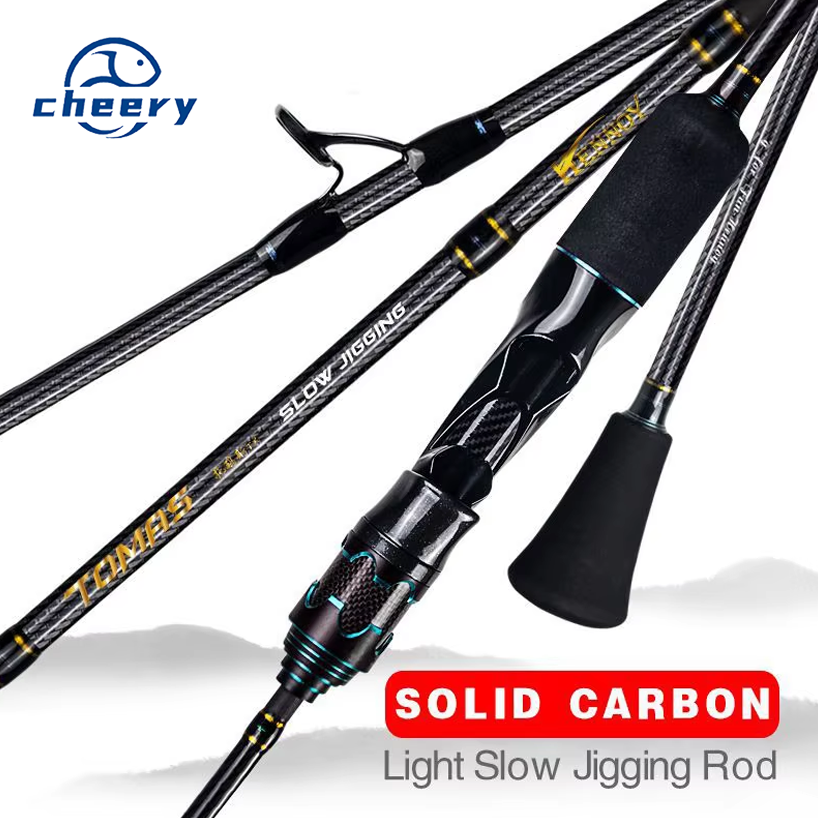 Japan Toray Carbon Fiber 2 Sections Slow Pitch Jigging Rods Hard Power Solid Tip Boat Spinning Casting Fishing Jig Jigging Rod – Fishing Rod – view 1