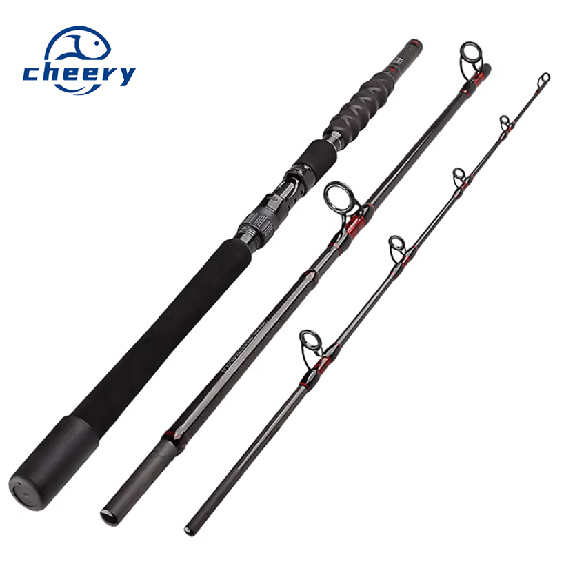 CHEERY Wholesale Price Custom 3 Section Carbon Fiber Boat Fishing Rod Trolling Fishing Rod Pesca Big Game Fishing Rods – Fishing Rod – view 1