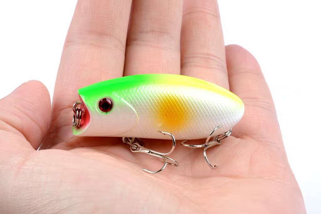 High Quality 60mm 10.4g Mini Bass Popper Lure Cute Fat Vivid Swimbait Bait for Ocean Beach Bottom Rock Fishing 5 Lure Fishing – Popper – view 2