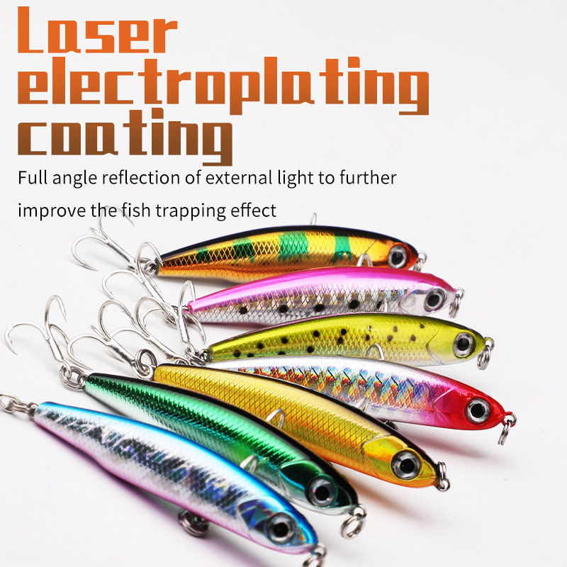 New 3.5g/5.5g/8.5g/13g Sinking ABS Hard Plastic Pencil Lure for Salmon Fishing Salt Water Fishing Bait for River Lake Stream – Pencil – view 5