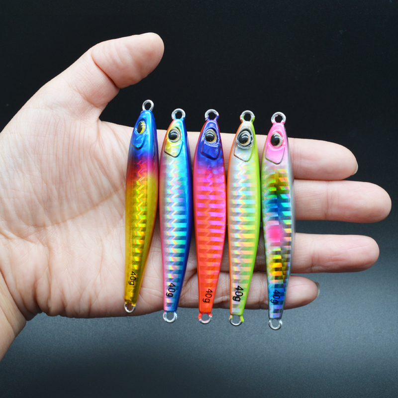 CHEERY RTS-308 20g-60g Vertical Jig Metal Artificial Hard Bait Jigging Lure Sardine Shape Various Colors – Metal Lure – view 4