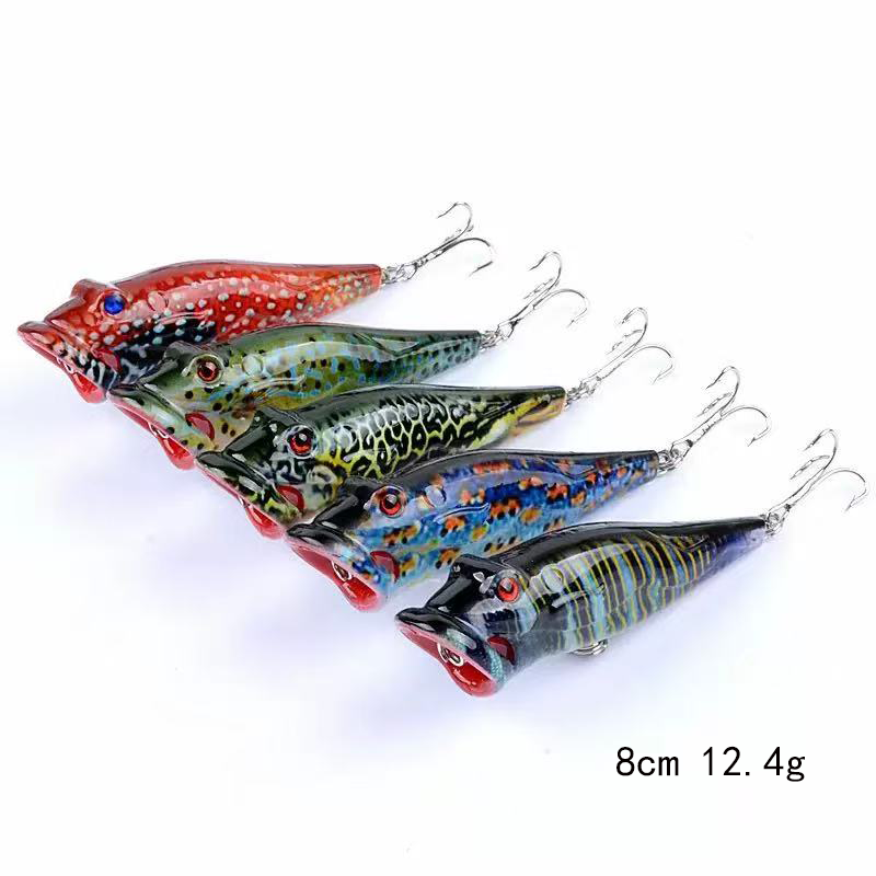 BST 8cm/12.4g Water Surface Popper Baits Bionic Fishing Lure – Popper – view 3