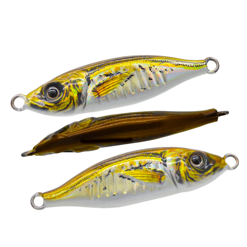 3D Printed Metal Barracuda Dying Fish UV Glow Jigging Lure for Long-Distance Casting Freshwater Bass & Carp Bottom Fishing – Metal Lure – view 1