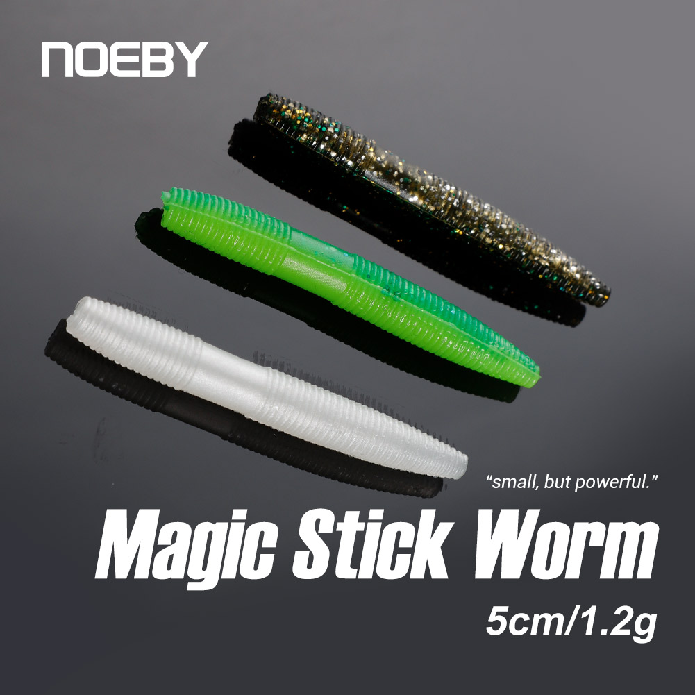 NOEBY Fishing Silicone Worms Artificial Soft Bait Worm Swim Baits Fishing Lure for Freshwater, Saltwater – Worms & Grubs – view 2