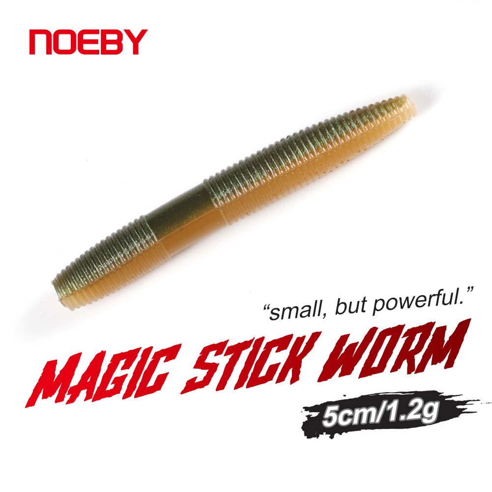 NOEBY Fishing Silicone Worms Artificial Soft Bait Worm Swim Baits Fishing Lure for Freshwater, Saltwater – Worms & Grubs – view 1