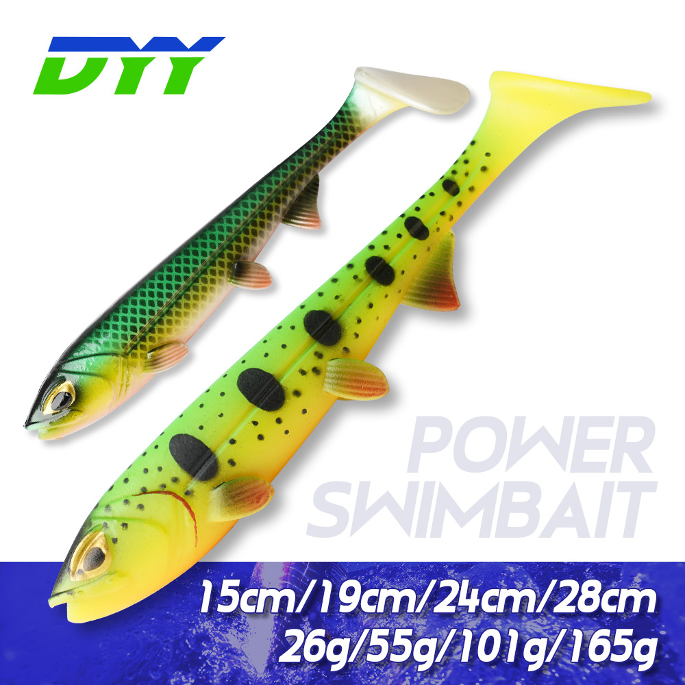 NOEBY Artificial Freshwater Soft Bait Pike Fishing Lure Shad Swim Baits – Worms & Grubs – view 1