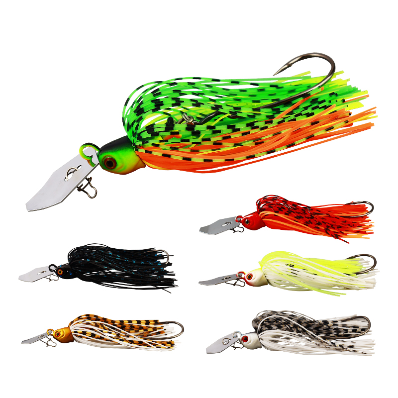 Palmer 100mm 17g Chatterbait Fishing Lure Bladed Jig Buzz Bait Chatter Bait Silicone Skirting Lures Bass Jigs Spinnerbait – Metal Lure – view 1
