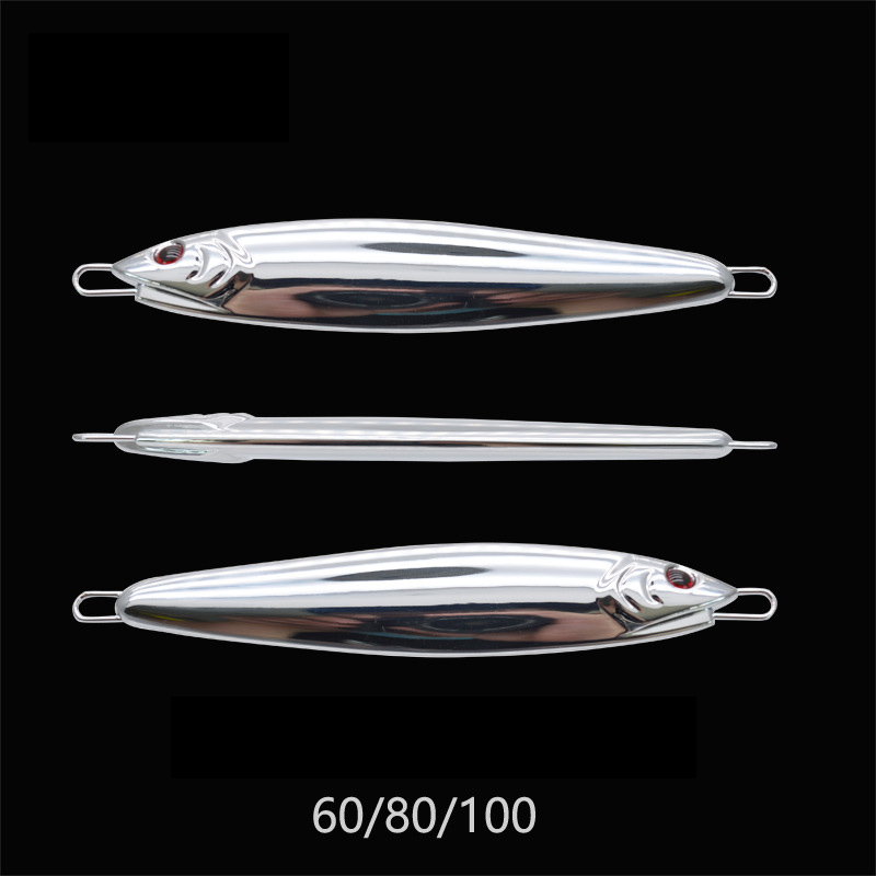 Chrome Glow Fall Slow Pitch Jigging Blank Tungsten Jig Bass Mackerel Iron Jigging Lure Saltwater – Metal Lure – view 2