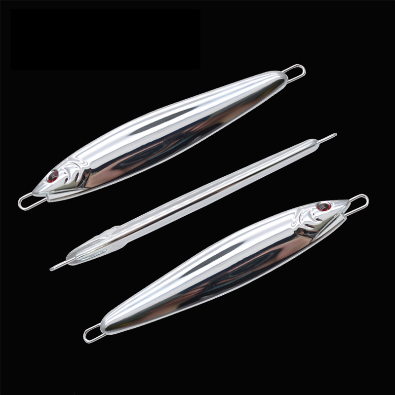 Chrome Glow Fall Slow Pitch Jigging Blank Tungsten Jig Bass Mackerel Iron Jigging Lure Saltwater – Metal Lure – view 1