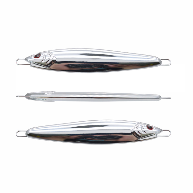 Chrome Glow Fall Slow Pitch Jigging Blank Tungsten Jig Bass Mackerel Iron Jigging Lure Saltwater – Metal Lure – view 5