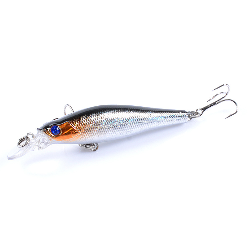 TCE 8.5cm 8.4g Minnow Lure Long Casting Fishing Bait 5 Colors 3D Eyes Bionic Hard Lure with Hooks for Perch Saltwater Fishing – Minnow – view 5